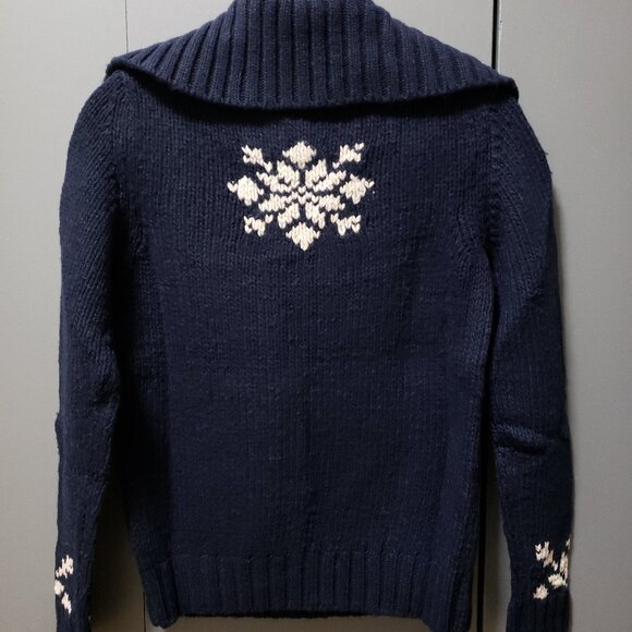 VTG Eddie Bauer Snowflake Silk/Wool blend Ski Sweater - Picture 2 of 6